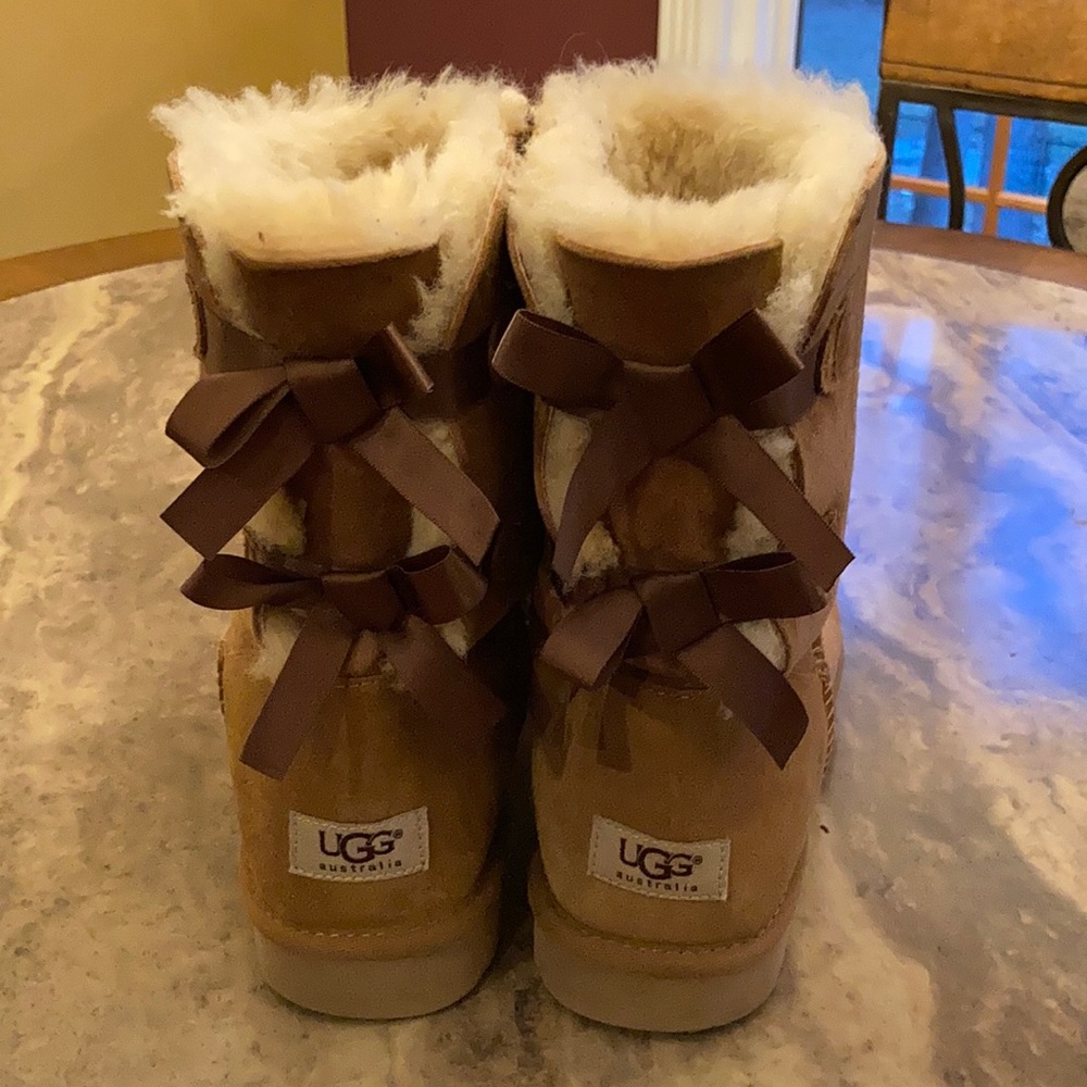 Tan Bailey Bow Ugg Boots